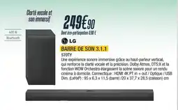 Proxi Confort Lg barre de son 3.1.1 offre