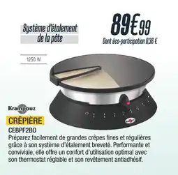 Proxi Confort Krampouz crêpière offre