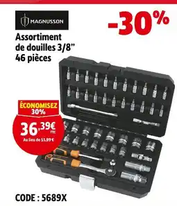 Screwfix Magnusson assortiment de douilles 3/8'' 46 pièces offre