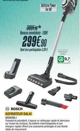Proxi Confort Bosch aspirateur balai offre