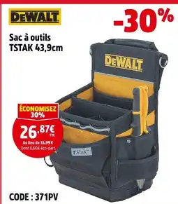 Screwfix Dewalt sac à outils tstak 43,9cm offre