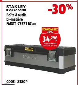 Screwfix Stanley fatmax boîte à outils bi-matière fmst1-75771 67cm offre