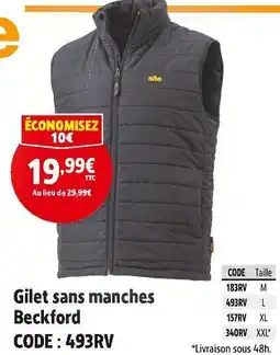 Screwfix Site gilet sans manches beckford offre