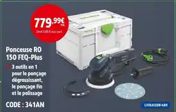 Screwfix Festool ponceuse ro 150 feq-plus offre