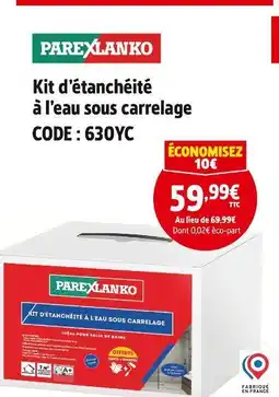 Screwfix Parexlanko kit d’étanchéité à l’eau sous carrelage offre