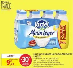 Intermarché Hyper Lait matin léger uht demi-écrémé ff lactel offre