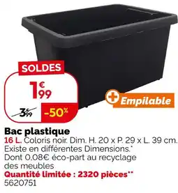 Weldom Bac plastique offre