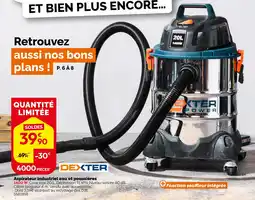Weldom Dexter aspirateur industriel eau et poussières offre