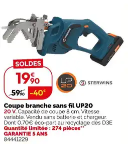 Weldom Sterwins coupe branche sans fil up20 offre