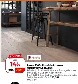 Weldom Artens lame pvc clipsable intenso conondale 2 effet offre