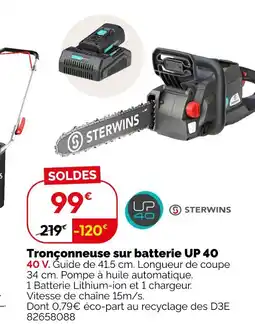 Weldom Sterwins tronçonneuse sur batterie up 40 offre