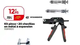 Weldom Standers kit pince + 20 chevilles en métal à expansion offre