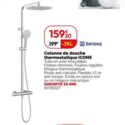 Weldom Sensea colonne de douche thermostatique icone offre
