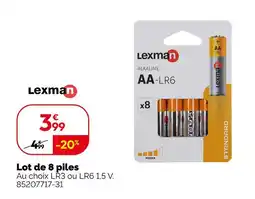 Weldom Lexman lot de 8 piles offre
