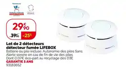 Weldom Lifebox lot de 2 détecteurs détecteur fumée offre
