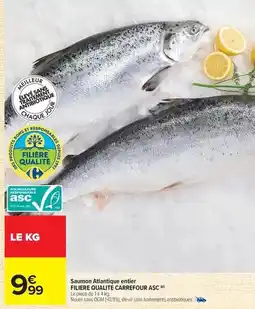 Carrefour Drive Carrefour - saumon atlantique entier filiere qualite asc offre