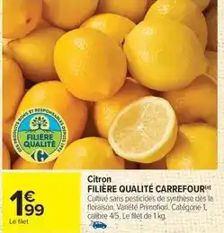 Carrefour Drive Carrefour - citron filière qualité offre