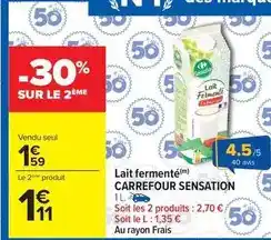 Carrefour Drive Carrefour - lait fermenté sensation offre