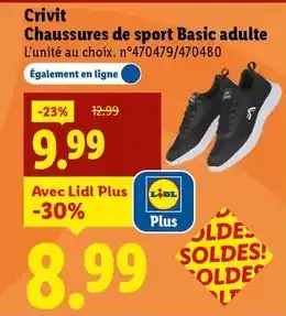 Crivit - chaussures de sport basic adulte