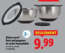 Lidl Bols mélangeurs en acier inoxydable offre