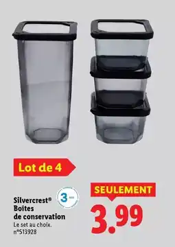 Lidl Boîtes de conservation offre