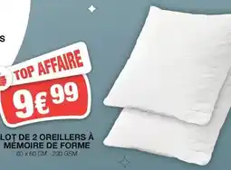 Marché aux Affaires Oreillers à mémoire de forme offre