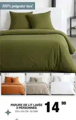 Marché aux Affaires Parure de lit lavee 2 personnes offre