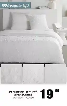 Marché aux Affaires Parure de lit tufté 2 personnes offre