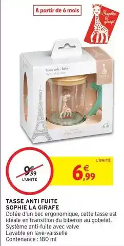 Intermarché Hyper Sophie la girafe - tasse anti fuite offre