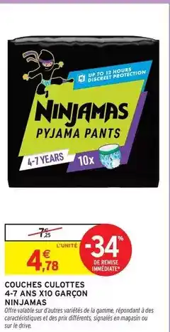 Intermarché Hyper Signal - couches culottes 4-7 ans x10 garçon offre