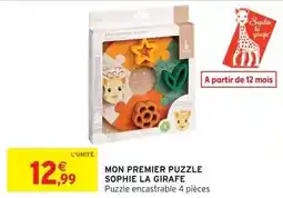 Intermarché Hyper My - mon premier puzzle sophie la girafe offre