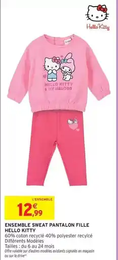 Intermarché Hyper Signal - ensemble sweat pantalon fille hello kitty offre
