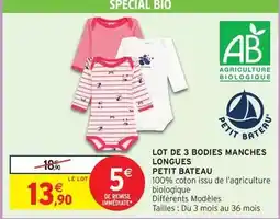 Intermarché Hyper Petit navire - lot de 3 bodies manches longues offre