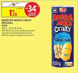 Intermarché Hyper Vico - monster munch crazy original offre