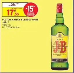 Intermarché Hyper J&b - scotch whisky blended rare offre