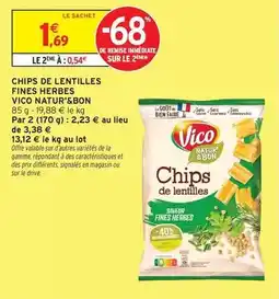 Intermarché Hyper Vico - chips de lentilles fines herbes offre