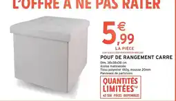 Intermarché Hyper Dim - pouf de rangement carre offre