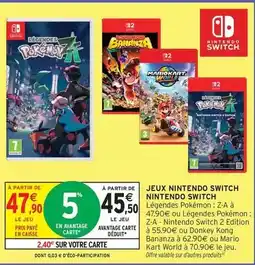 Intermarché Hyper Switch - jeux nintendo offre