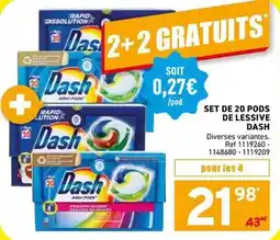 Trafic Dash - set de 20 pods de lessive offre