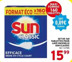 Trafic Sun - set de 160 tablettes pour lave-vaisselle offre