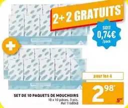 Trafic Set de 10 paquets de mouchoirs offre