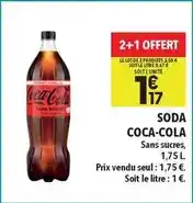 Supeco Coca cola - sans sucres offre