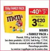 Supeco M&m's - family pack offre