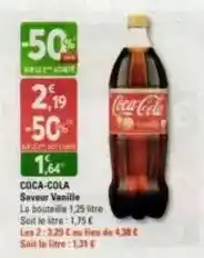 Diagonal Coca cola - vanille offre