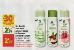 Diagonal Rainett - gel douche aloe vera, amande douce ou grenade offre