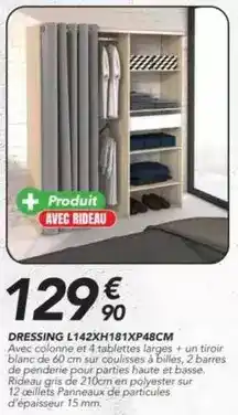Les Briconautes Dressing l142xh18 1xp486cm offre