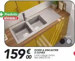 Les Briconautes Eviera a encaster 2 cuves offre