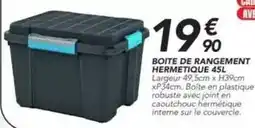 Les Briconautes Boite de rangement hermetique 45l offre