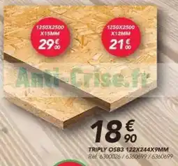 Les Briconautes Triply osb3 122x244x9mm offre