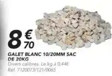 Les Briconautes Galet blanc 10/20mm sac offre